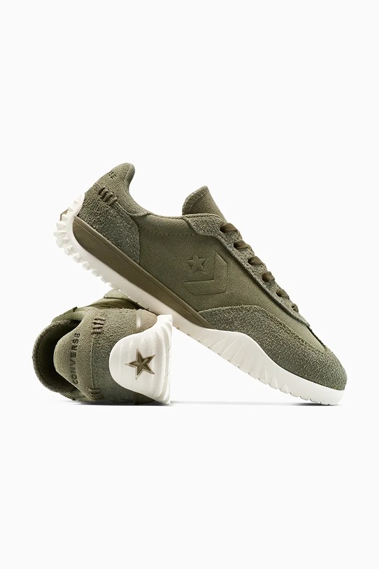 Converse sneakersy zamszowe Run Star Trainer zielony A13057C