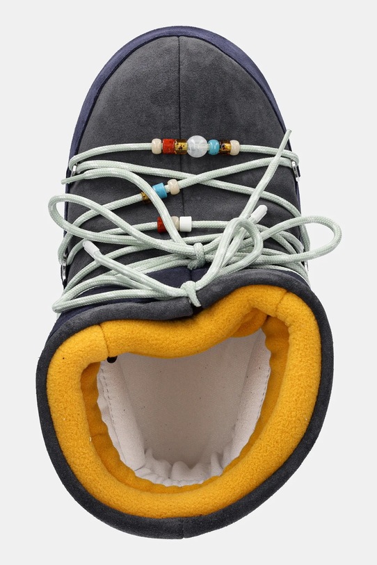 Moon Boot śniegowce zamszowe MB X GIR ICON LOW SUEDE BEADS szary 80D1409730.FH02