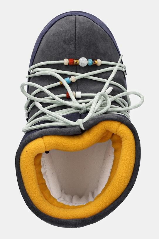 Moon Boot śniegowce zamszowe MB X GIR ICON LOW SUEDE BEADS szary 80D1409730.FH02