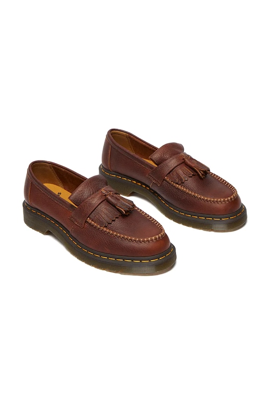 Dr. Martens mokasyny skórzane Adrian YS Tassel Loafer DM31995253 pomarańczowy AW25
