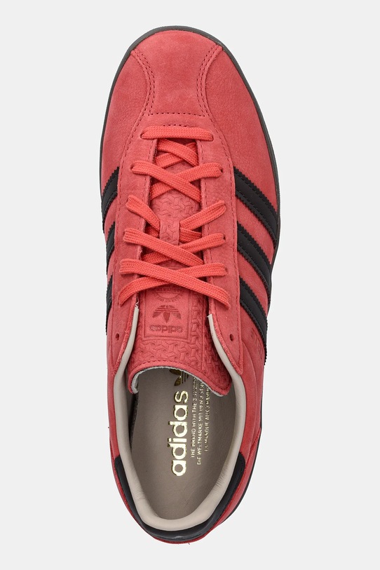 Nubukové tenisky adidas Originals Gazelle Indoor Pro červená JR8839