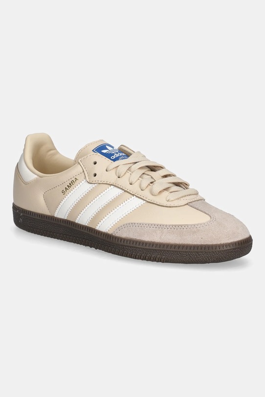 Tenisice adidas Originals Samba Og zrnata koža bež JR0914