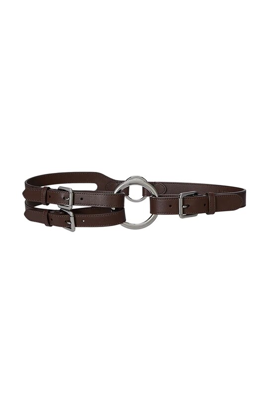 Lauren Ralph Lauren bőr öv bevonatos bőr barna 412908273