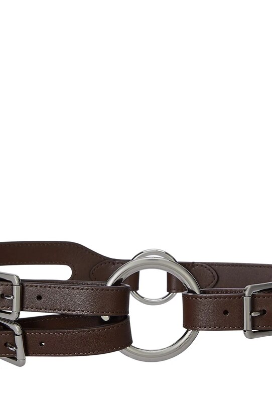 Lauren Ralph Lauren bőr öv 412908273 barna AW25