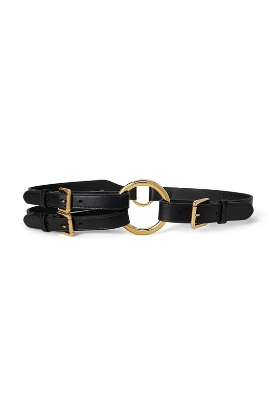 Кожаный ремень Lauren Ralph Lauren чёрный 412908273