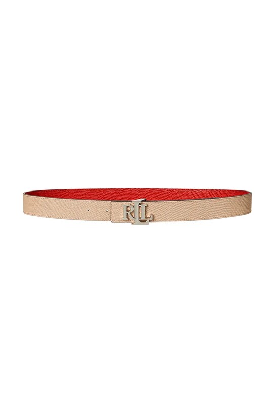 Lauren Ralph Lauren pasek skórzany 412974558 pomarańczowy AW25