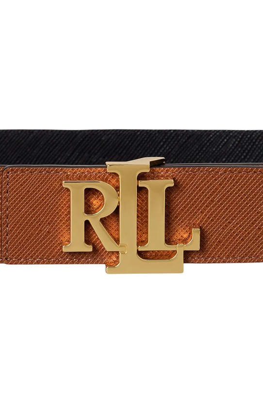 Akcesoria Lauren Ralph Lauren pasek skórzany 412974559 brązowy