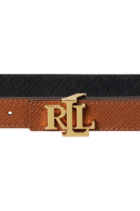 Akcesoria Lauren Ralph Lauren pasek skórzany 412974560 brązowy