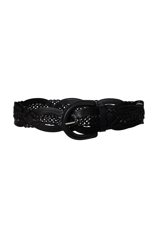 Lauren Ralph Lauren pasek skórzany czarny 412974668