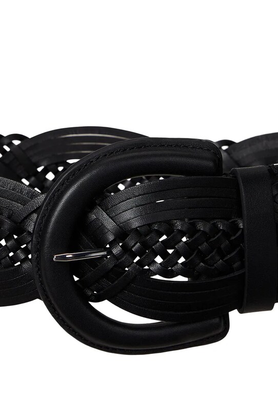 Lauren Ralph Lauren pasek skórzany 412974668 czarny AW25