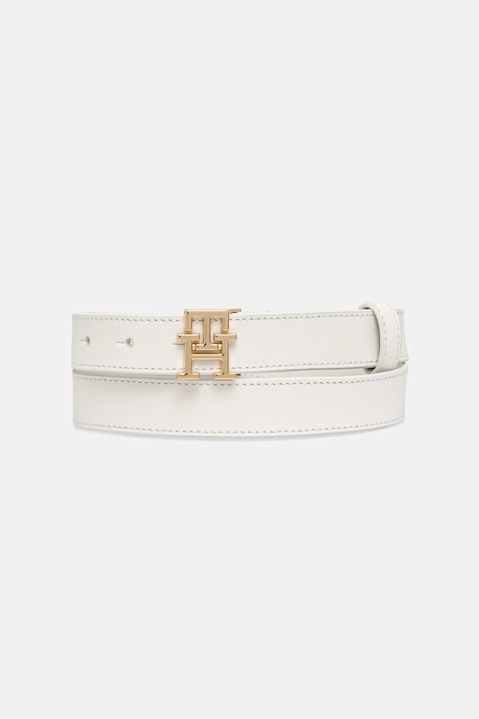 Tommy Hilfiger curea de piele alb AW0AW17496