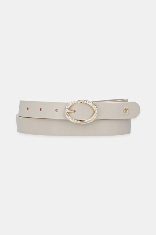 Tommy Hilfiger pasek skórzany beżowy AW0AW17932