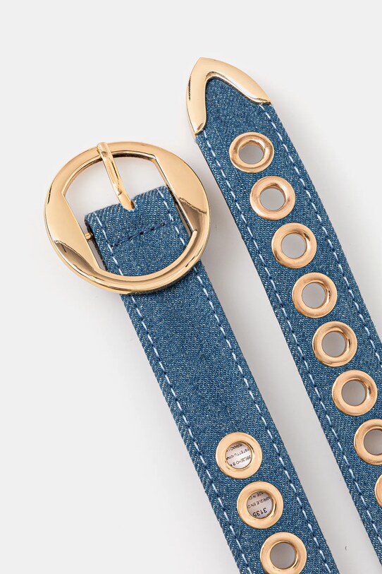 Morgan pasek 3DENIM niebieski SS25