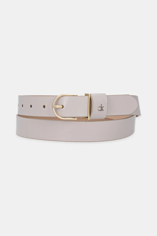 Calvin Klein pasek skórzany beżowy LV04F7039G