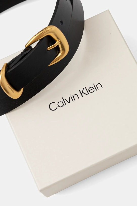 Akcesoria Calvin Klein pasek skórzany LV04K7012G czarny