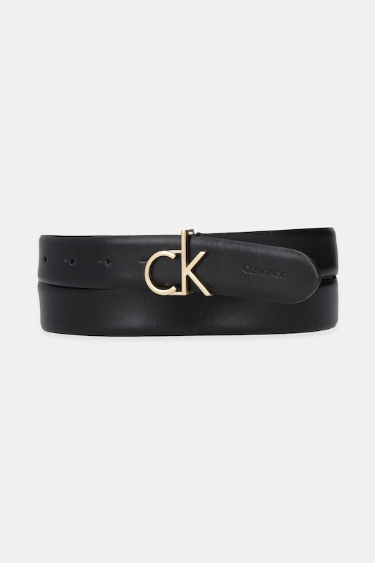 Kožený pásek Calvin Klein černá LV04F7033G