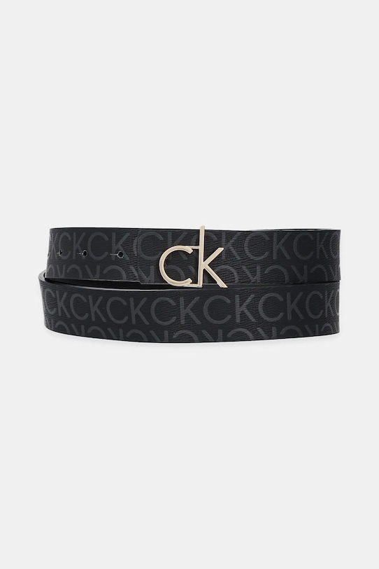 Pásek Calvin Klein imitace kůže černá LV04F7038G
