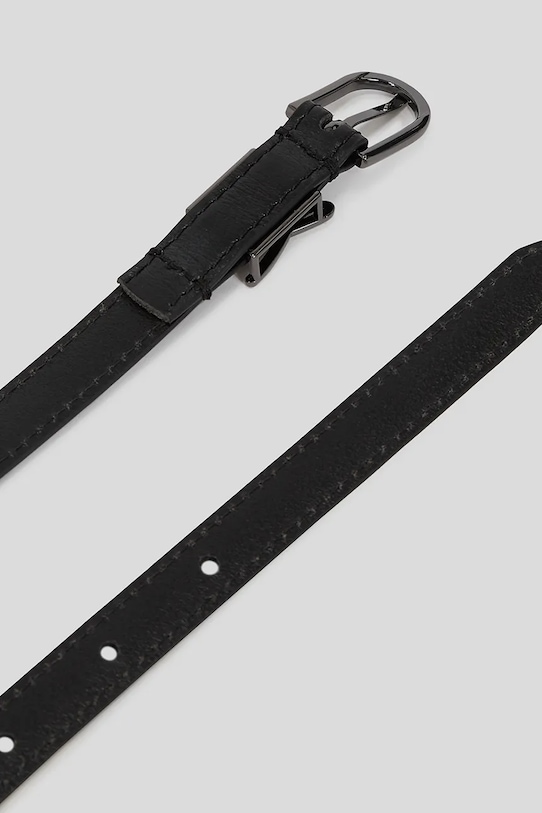 Accesorii Karl Lagerfeld curea de piele K/AUTOGRAPH A3W33037 negru