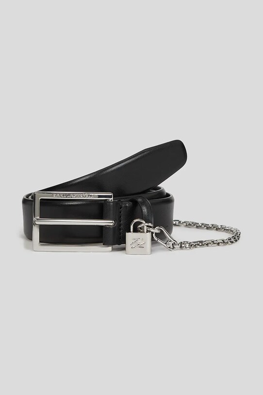Karl Lagerfeld curea de piele negru A3W33040