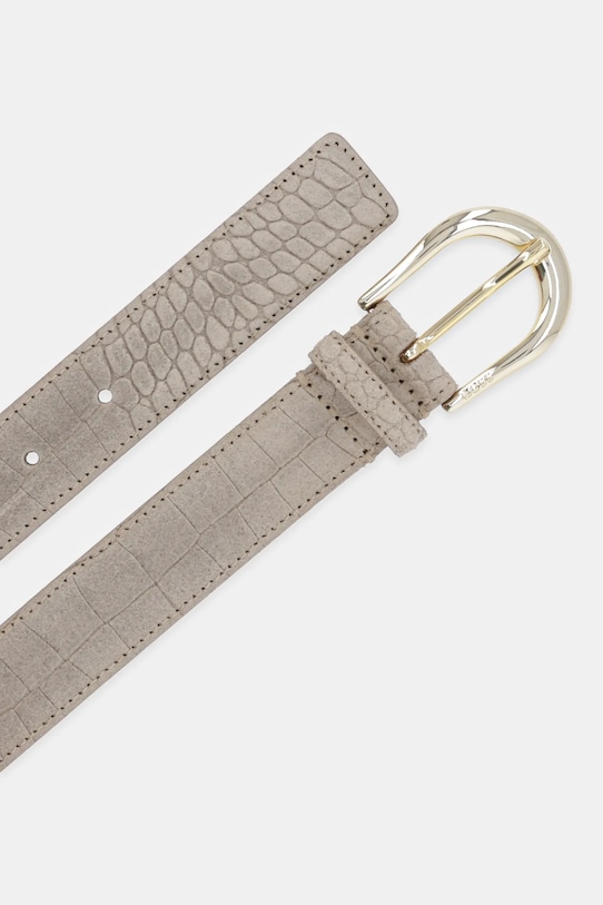 Шкіряний ремінь BOSS 50548505 бежевий AW25