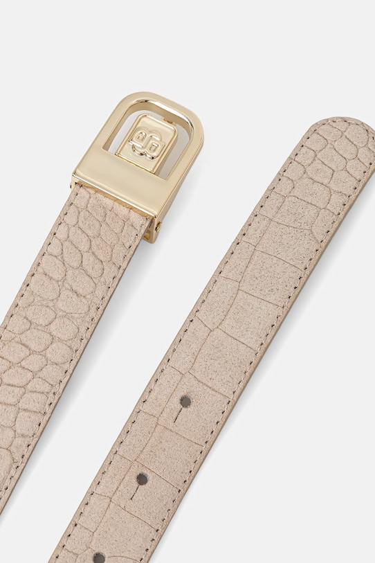 BOSS curea de piele cu două fețe 50548525 bej AW25