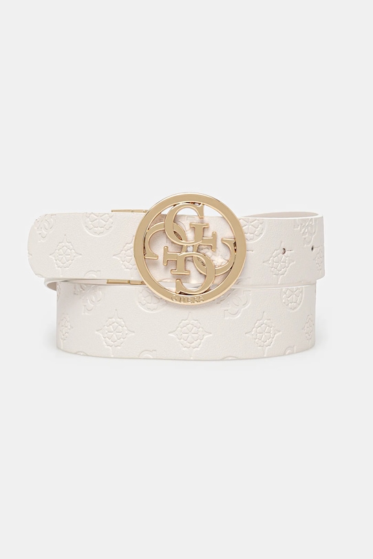Ζώνη Guess PHOEBE απομίμηση λείου δέρματος λευκό BW9253.P5335