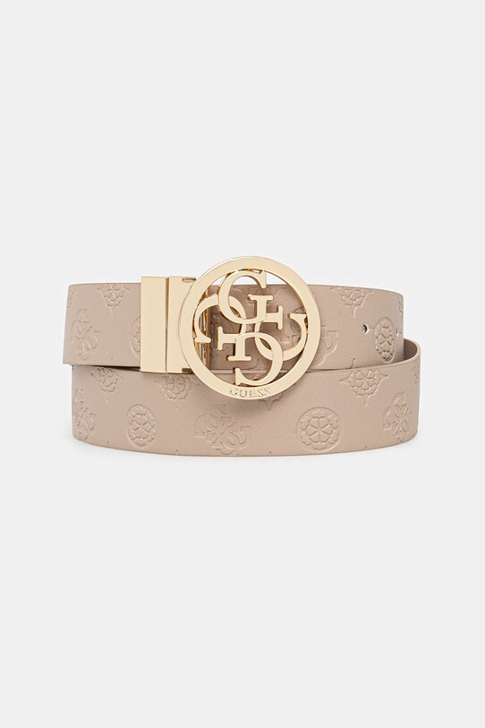Ζώνη Guess PHOEBE απομίμηση λείου δέρματος μπεζ BW9253.P5335