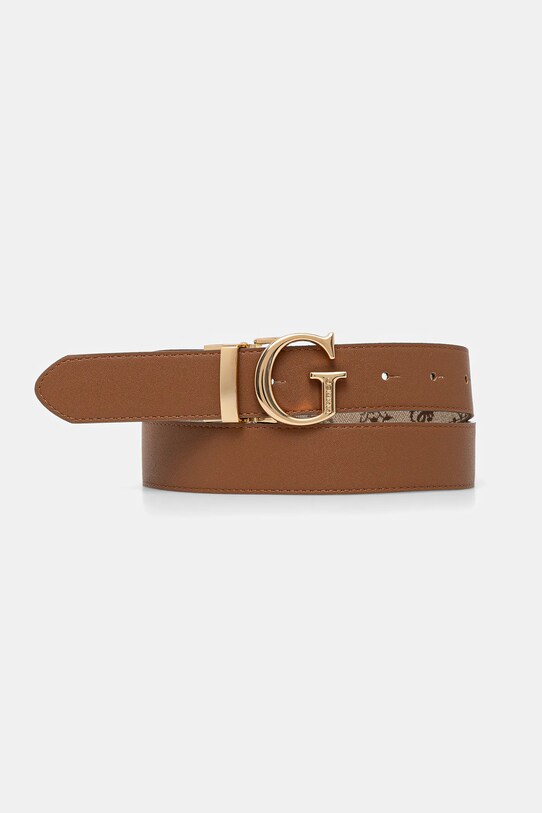 Guess pasek dwustronny NEDA BW9267.P5330 beżowy AW25