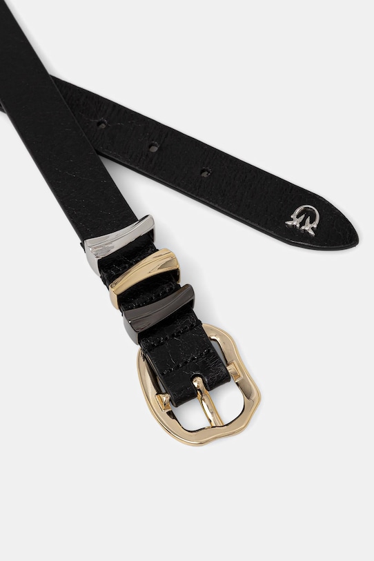 Шкіряний ремінь Pinko 105465.A2QK чорний AW25