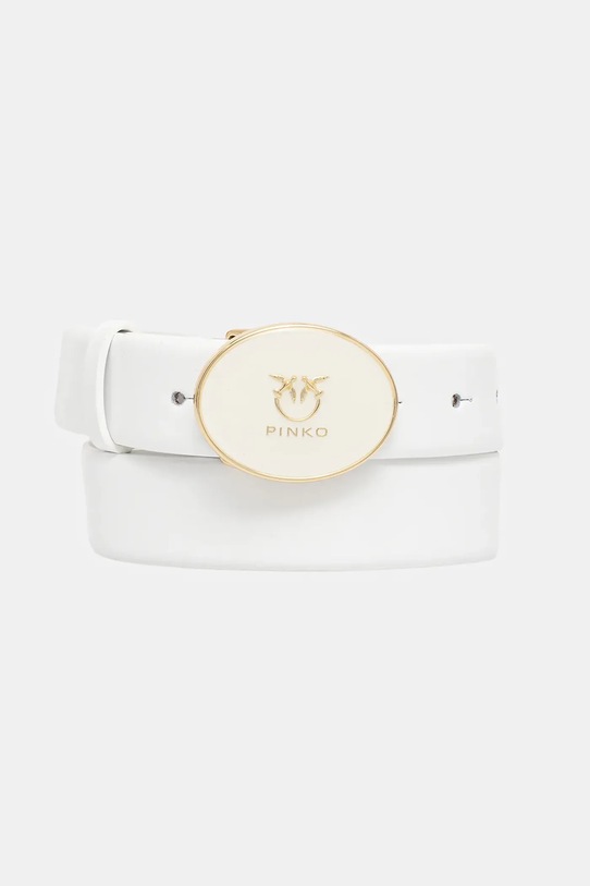 Pinko pasek skórzany biały 105478.A2QL