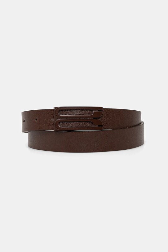 Δερμάτινη ζώνη Victoria Beckham καφέ 1325ABL006659A