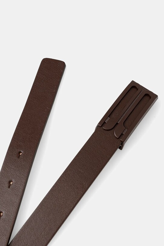 Δερμάτινη ζώνη Victoria Beckham 1325ABL006659A καφέ AW25