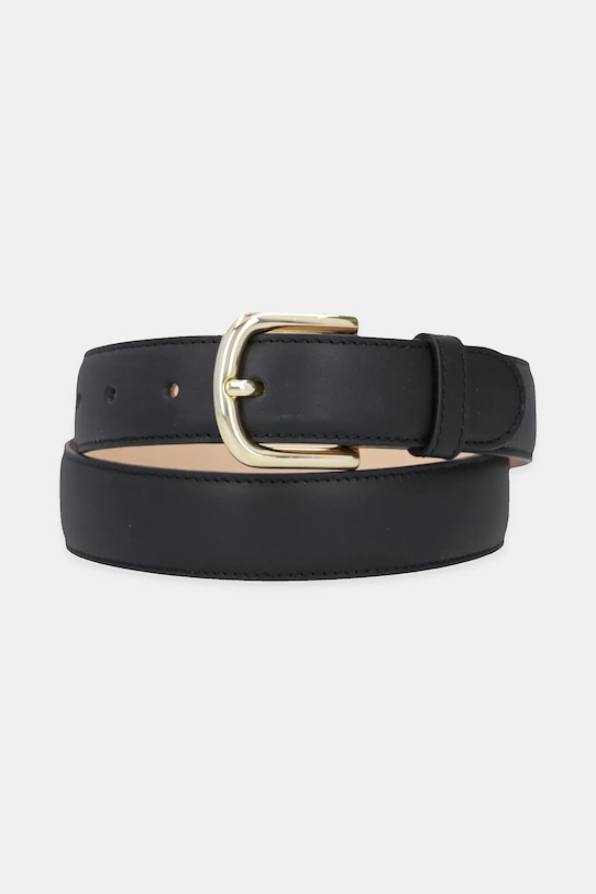 A.P.C. pasek skórzany ceinture rose czarny PXBHZ.F65215
