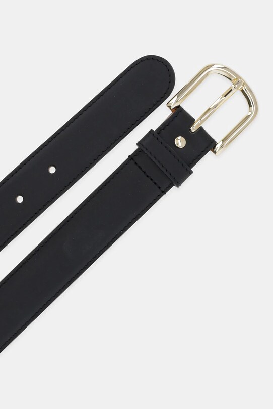 A.P.C. curea de piele ceinture rose PXBHZ.F65215 negru AW25