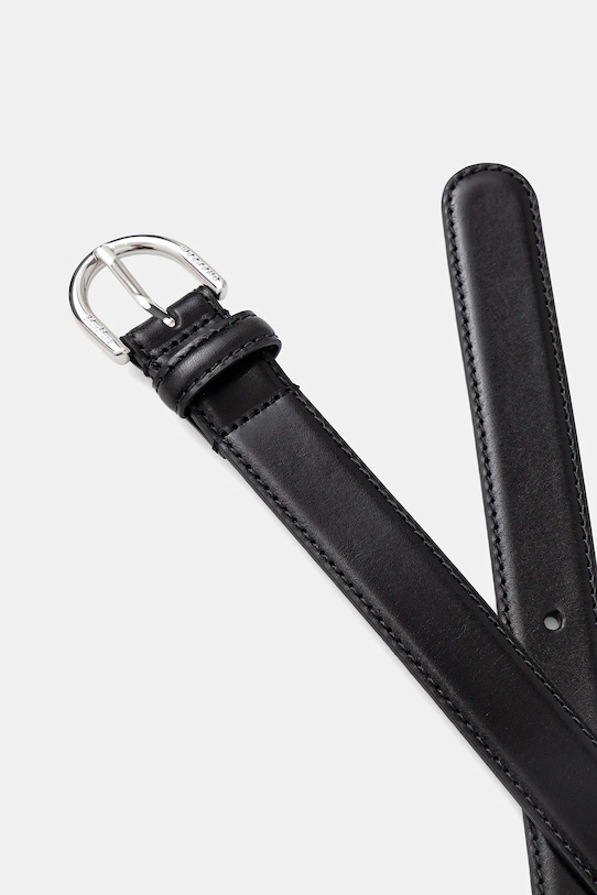 Kožený pásek Weekend Max Mara UDINE 2525506044600 černá AW25