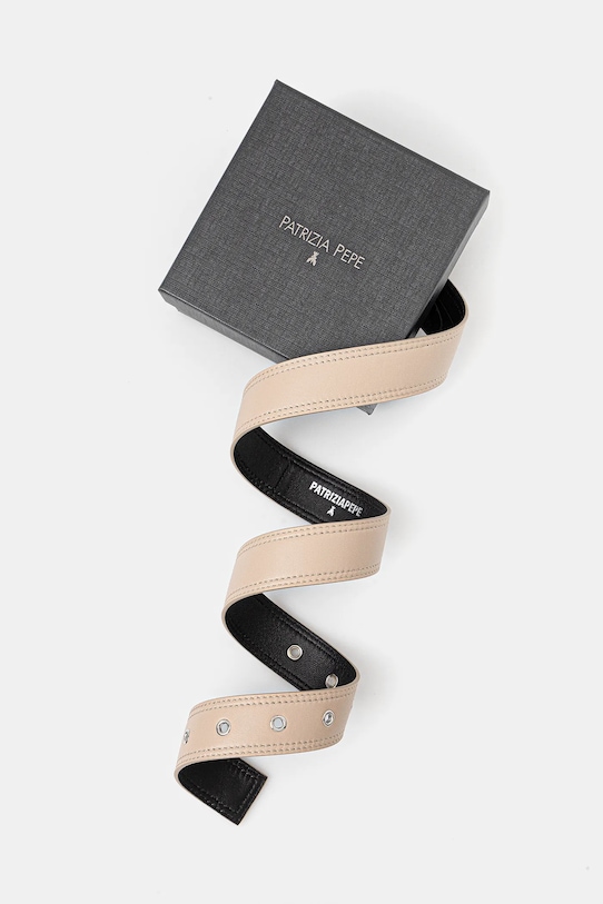Akcesoria Patrizia Pepe pasek skórzany 2W0023.L113 beżowy