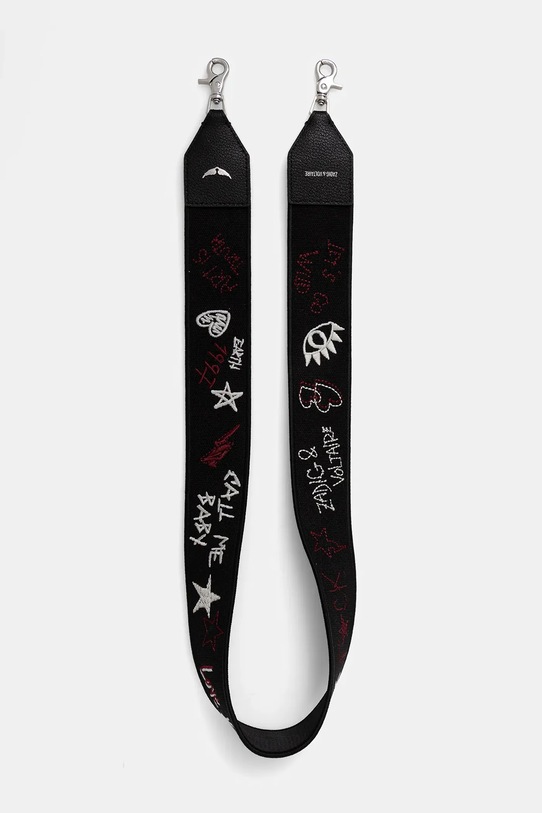 ZADIG&VOLTAIRE pasek do torebki LWST01130 czarny AW25