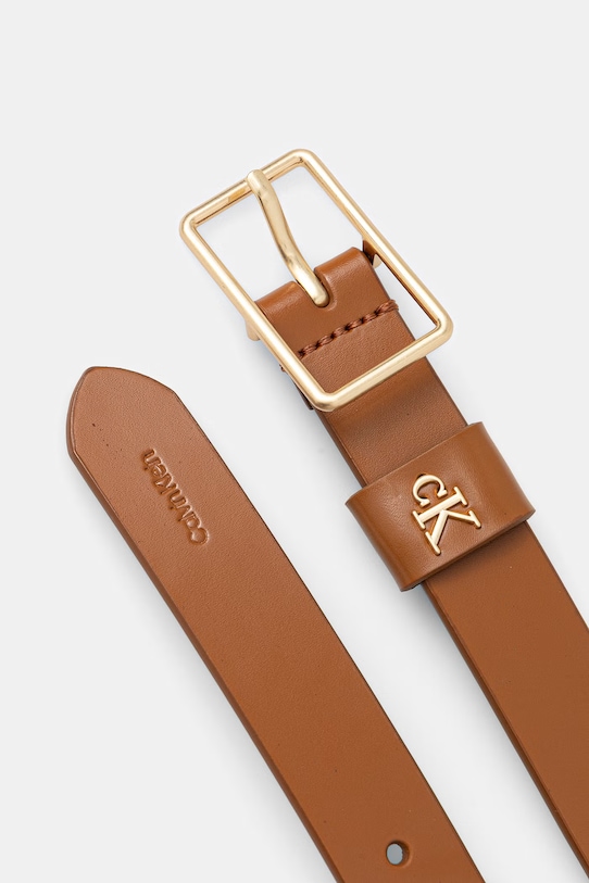 Calvin Klein opasok dámsky kožený LV04F7050G hnedá SS26