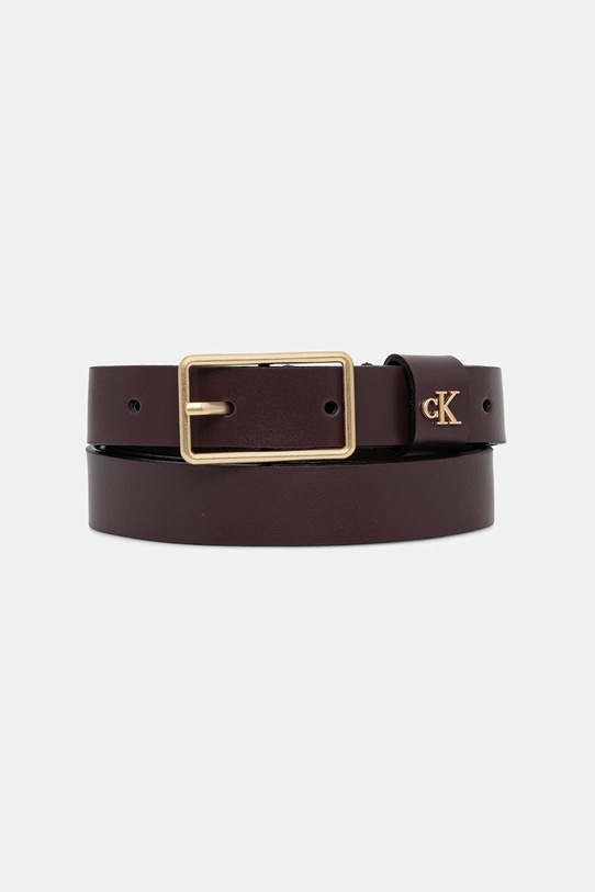 Кожаный ремень Calvin Klein бордо LV04F7050G