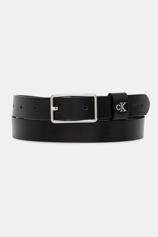 Kožený opasok Calvin Klein čierna LV04F7050G