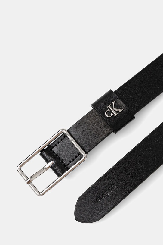 Kožený opasok Calvin Klein LV04F7050G čierna AW25