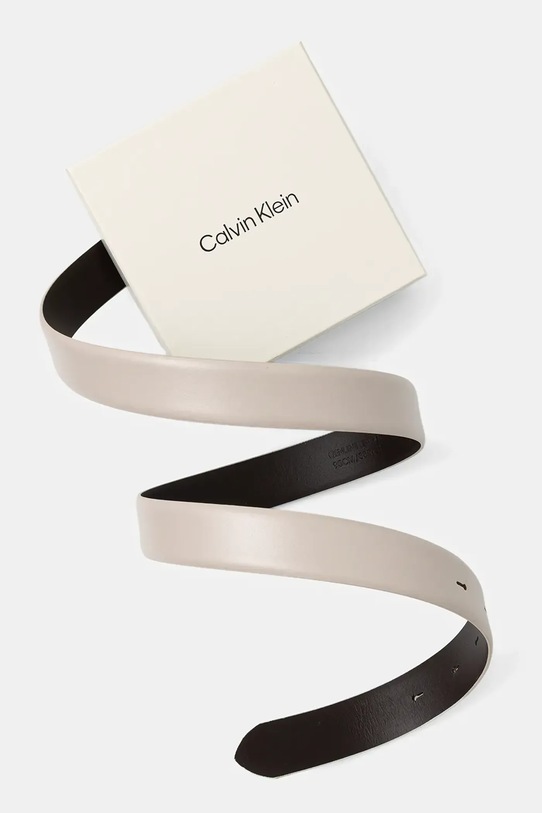 Akcesoria Calvin Klein pasek skórzany LV04F7054G beżowy