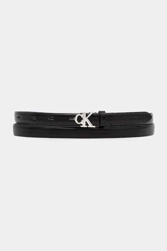 Δερμάτινη ζώνη Calvin Klein Συσκευασία Δώρου μαύρο LV04F7055G
