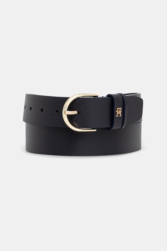 Kožený pásek Tommy Hilfiger námořnická modř AW0AW17757