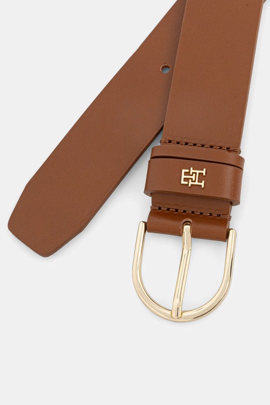 Tommy Hilfiger pasek skórzany AW0AW17757 brązowy AW25