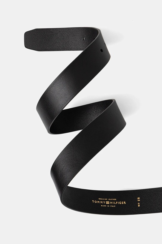 Accesorii Tommy Hilfiger curea de piele AW0AW17757 negru
