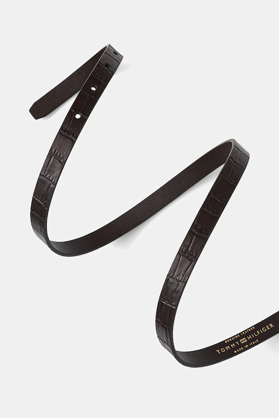Akcesoria Tommy Hilfiger pasek skórzany AW0AW17758 brązowy