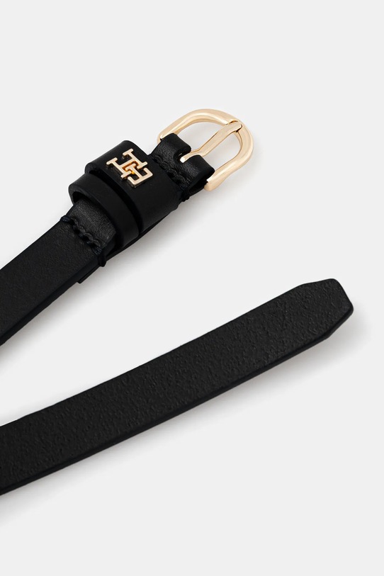 Kožený pásek Tommy Hilfiger AW0AW17759 černá AW25