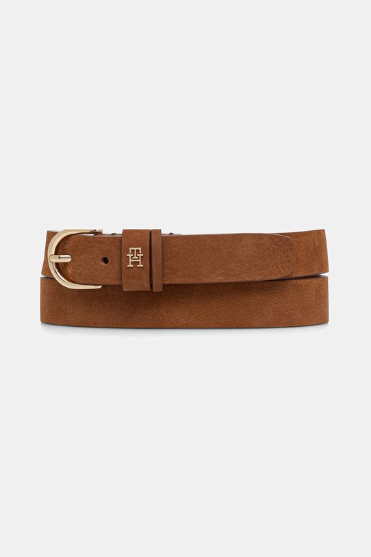 Tommy Hilfiger curea de piele maro AW0AW17762