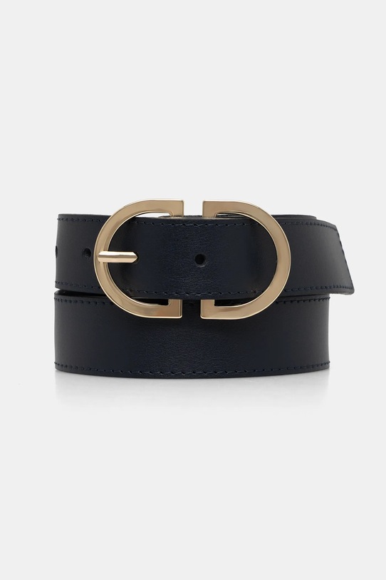 Tommy Hilfiger pasek skórzany granatowy AW0AW17972